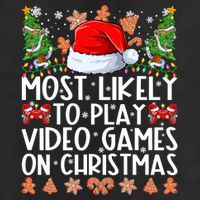 Most Likely To Play Video Games On Christmas Shirts For Family Adult Drive Performance Visor