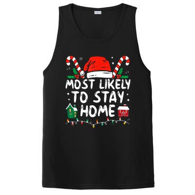 Most Likely To Stay Home Christmas Family Matching PosiCharge Competitor Tank