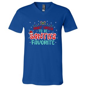 Most Likely To Be Santas Favorite Cute Gift V-Neck T-Shirt