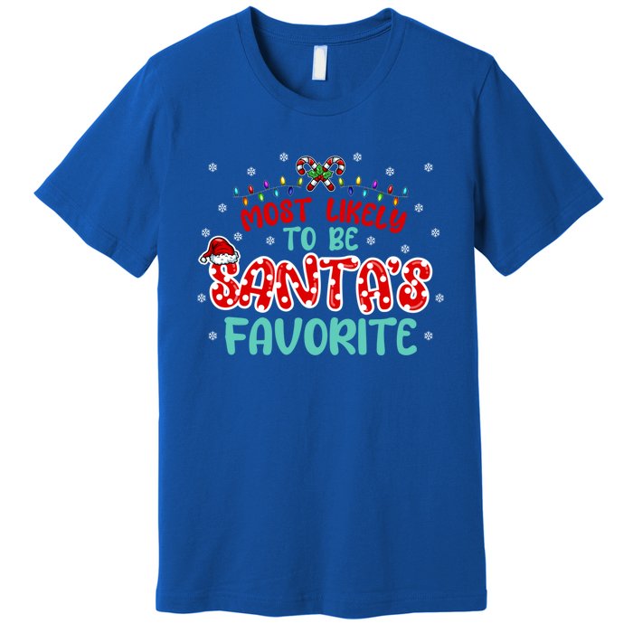 Most Likely To Be Santas Favorite Cute Gift Premium T-Shirt