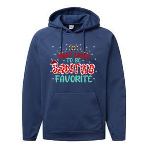 Most Likely To Be Santas Favorite Cute Gift Performance Fleece Hoodie