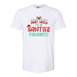 Most Likely To Be Santas Favorite Cute Gift Softstyle CVC T-Shirt