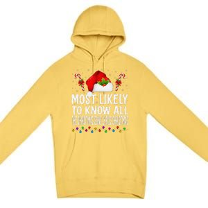 Most Likely To Know All The Christmas Song Lyrics Christmas Premium Pullover Hoodie