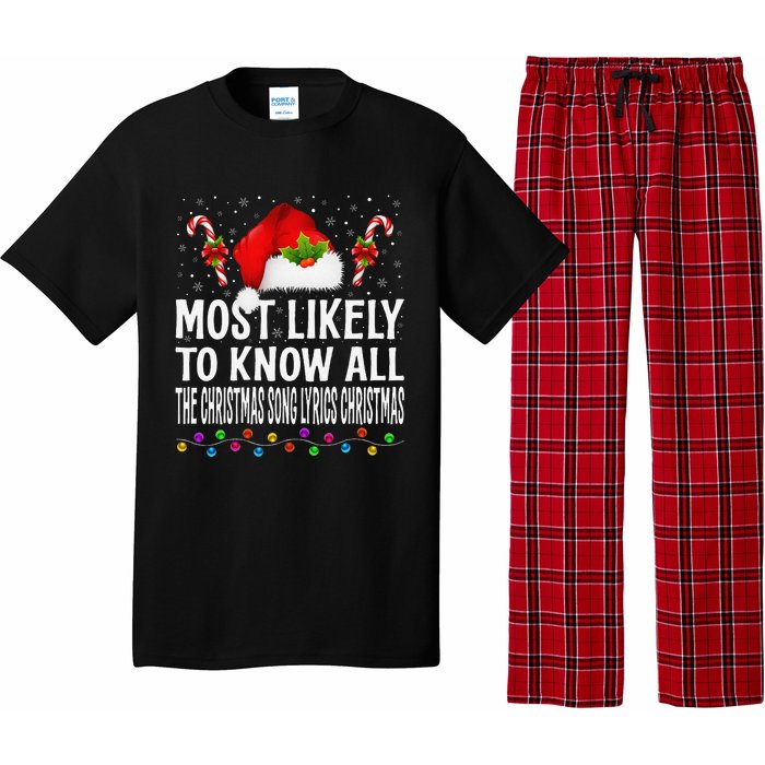 Most Likely To Know All The Christmas Song Lyrics Christmas Pajama Set