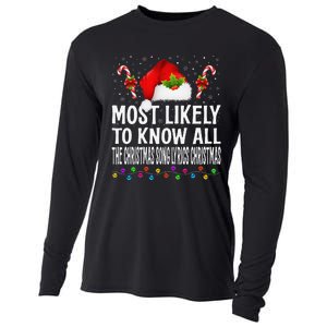 Most Likely To Know All The Christmas Song Lyrics Christmas Cooling Performance Long Sleeve Crew