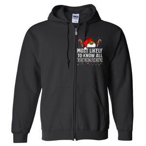 Most Likely To Know All The Christmas Song Lyrics Christmas Full Zip Hoodie