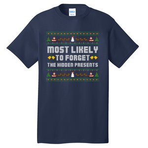 Most Likely To Forget The Hidden Presents Christmas Family Tall T-Shirt