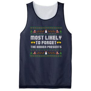 Most Likely To Forget The Hidden Presents Christmas Family Mesh Reversible Basketball Jersey Tank