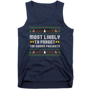 Most Likely To Forget The Hidden Presents Christmas Family Tank Top