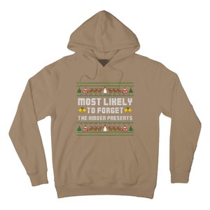 Most Likely To Forget The Hidden Presents Christmas Family Hoodie