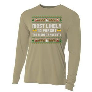 Most Likely To Forget The Hidden Presents Christmas Family Cooling Performance Long Sleeve Crew