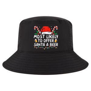 Most Likely To Offer Santa A Beer Funny Drinking Christmas Cool Comfort Performance Bucket Hat