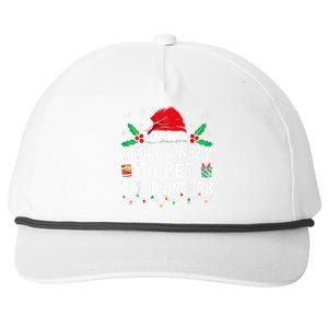 Most Likely To Pet The Reindeer Funny Christmas Snapback Five-Panel Rope Hat