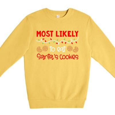 Most Likely To Gift Funny Matching Family Christmas Pjs Meaningful Gift Premium Crewneck Sweatshirt