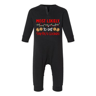 Most Likely To Gift Funny Matching Family Christmas Pjs Meaningful Gift Infant Fleece One Piece