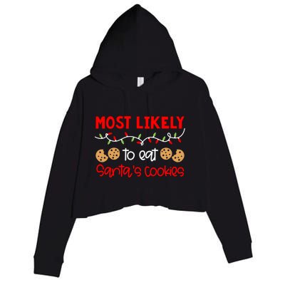 Most Likely To Gift Funny Matching Family Christmas Pjs Meaningful Gift Crop Fleece Hoodie