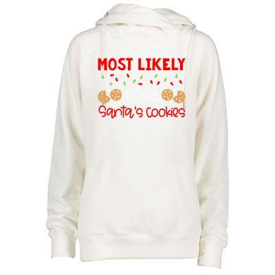 Most Likely To Gift Funny Matching Family Christmas Pjs Meaningful Gift Womens Funnel Neck Pullover Hood