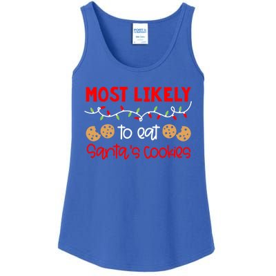 Most Likely To Gift Funny Matching Family Christmas Pjs Meaningful Gift Ladies Essential Tank