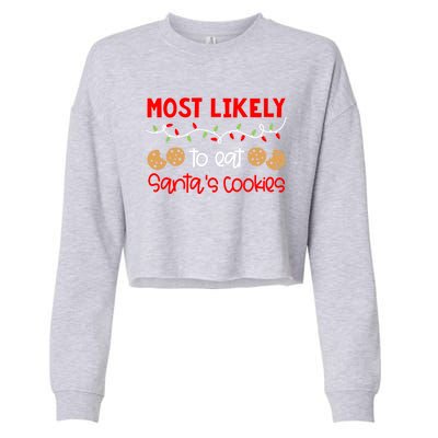 Most Likely To Gift Funny Matching Family Christmas Pjs Meaningful Gift Cropped Pullover Crew