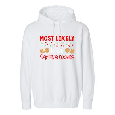 Most Likely To Gift Funny Matching Family Christmas Pjs Meaningful Gift Garment-Dyed Fleece Hoodie