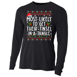 Most Likely To Get Their Tinsel In A Tangle Christmas Lights Cooling Performance Long Sleeve Crew