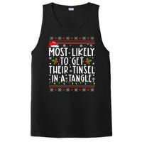 Most Likely To Get Their Tinsel In A Tangle Christmas Lights PosiCharge Competitor Tank