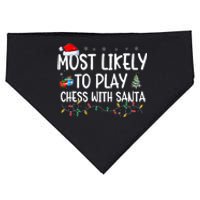 Most Likely To Play Chess With Santa Christmas Matching Xmas USA-Made Doggie Bandana