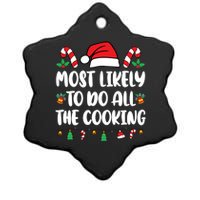 Most Likely To Do All The Cooking Christmas Xmas Pijamas Ceramic Star Ornament