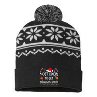 Most Likely To Get Sassy With Santa Funny Family Christmas USA-Made Snowflake Beanie