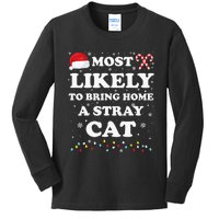 Most Likely To Bring Home A Stray Cat Matching Family Kids Long Sleeve Shirt