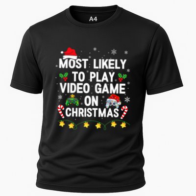 Most Likely To Play Video Games On Gaming Christmas Gift Performance Shirt