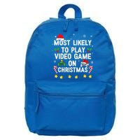 Most Likely To Play Video Games On Gaming Christmas Gift 16 in Basic Backpack