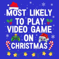Most Likely To Play Video Games On Gaming Christmas Gift Stripe Pom Pom Beanie