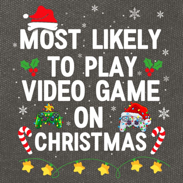 Most Likely To Play Video Games On Gaming Christmas Gift Cotton Canvas Backpack