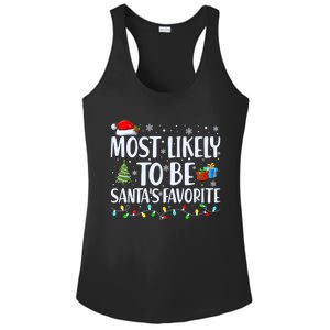 Most Likely To Be SantaS Favorite Christmas Family Matching Gift Ladies PosiCharge Competitor Racerback Tank