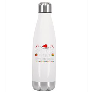 Most Likely To Start All The Shenanigans Family Christmas Stainless Steel Insulated Water Bottle