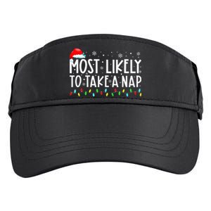 Most Likely To Take A Nap Christmas Vacation Adult Drive Performance Visor