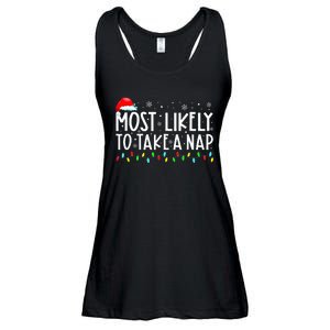 Most Likely To Take A Nap Christmas Vacation Ladies Essential Flowy Tank