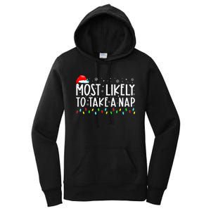 Most Likely To Take A Nap Christmas Vacation Women's Pullover Hoodie