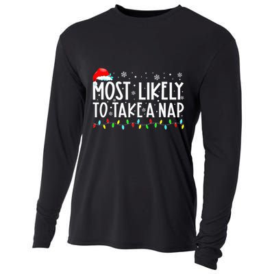 Most Likely To Take A Nap Christmas Vacation Cooling Performance Long Sleeve Crew