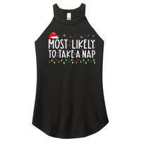 Most Likely To Take A Nap Christmas Vacation Women's Perfect Tri Rocker Tank