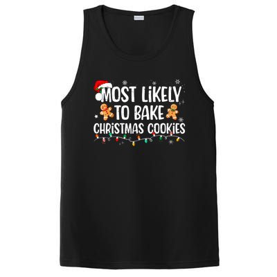 Most Likely To Bake Christmas Cookies Funny Family Christmas PosiCharge Competitor Tank