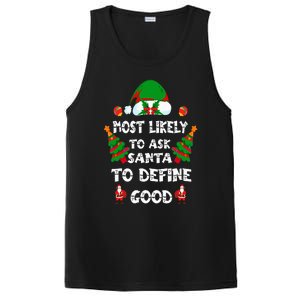 Most Likely To Ask Santa Define Good Funny Family Christmas PosiCharge Competitor Tank