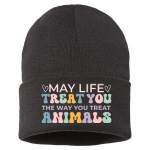 May Life Treat You The Way You Treat Animals Sustainable Knit Beanie