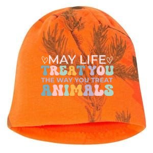 May Life Treat You The Way You Treat Animals Kati - Camo Knit Beanie