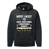 Most Likely To Hate Matching Christmas Xmas Family Group Performance Fleece Hoodie