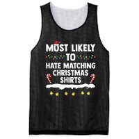 Most Likely To Hate Matching Christmas Xmas Family Group Mesh Reversible Basketball Jersey Tank