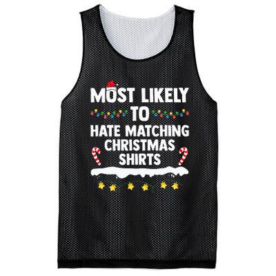 Most Likely To Hate Matching Christmas Xmas Family Group Mesh Reversible Basketball Jersey Tank