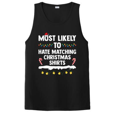 Most Likely To Hate Matching Christmas Xmas Family Group PosiCharge Competitor Tank