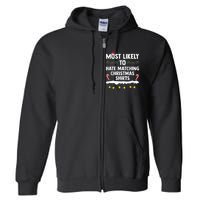 Most Likely To Hate Matching Christmas Xmas Family Group Full Zip Hoodie